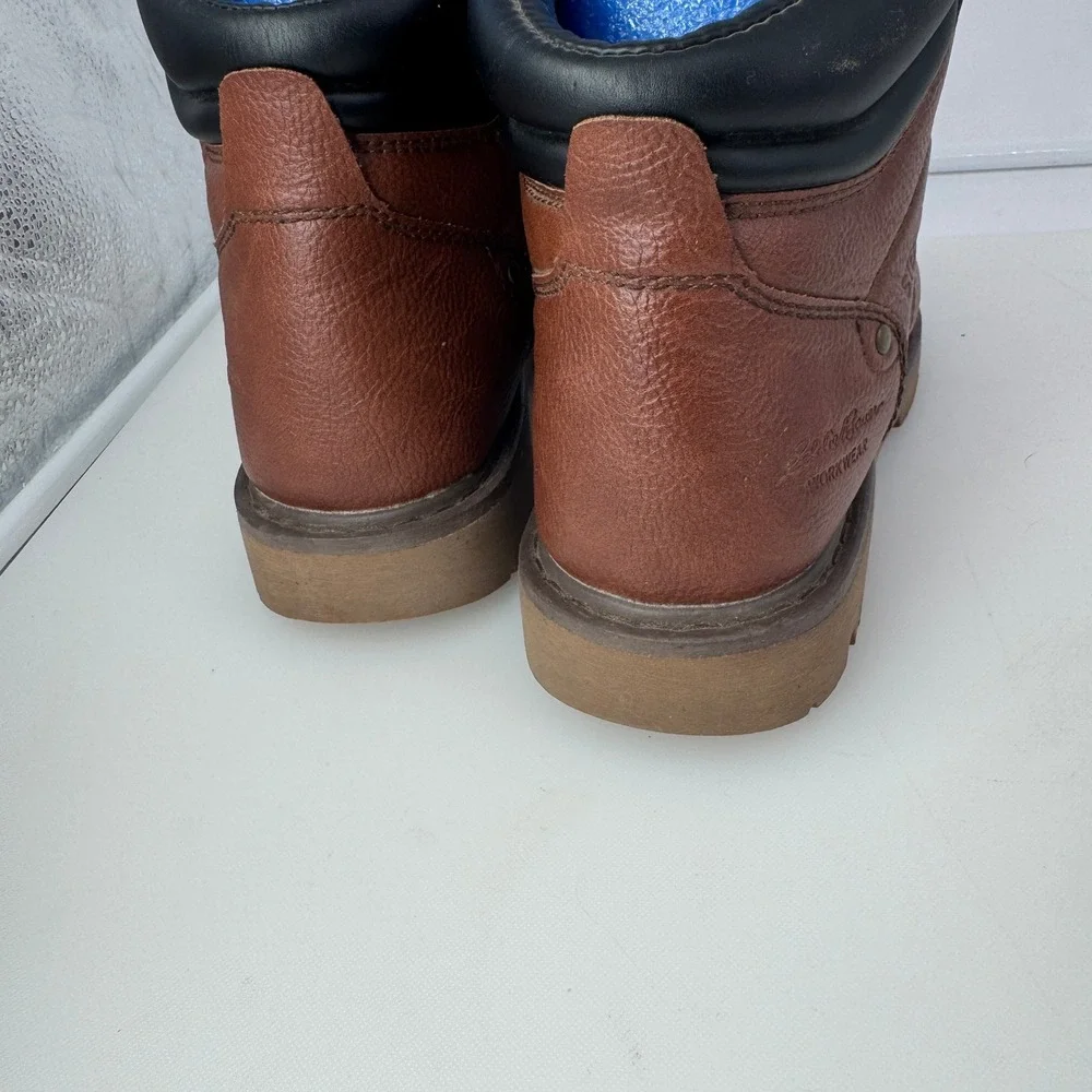 Eddie Bauer Medford ST Boots Men 8M Brown Steel Toe Workwear Safety Lug